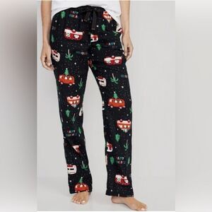 Old Navy Flannel Pajama Pants Happy Holidays Camper S NWT